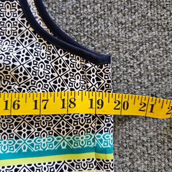 Cynthia Rowley Dress Womens 8 Blue Striped Sleeveless Sheath 1/2 Button Casual - Picture 4 of 8